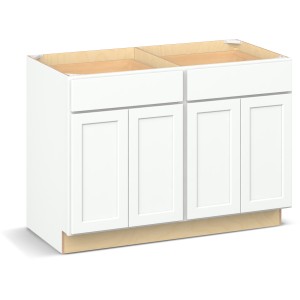 Reliabilt Parkstone II Reliabilt Parkstone II Brilliant White Base Cabinet, 48-in, 4 Doors, 2 Drawers - 641565 | Lowe's Pro Supply